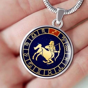 Sagitario Zodiaco Horóscopo Collar de Lujo Regalo de Cumpleaños para Mujeres Esposa Mamá - Imagen 1 de 9
