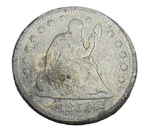 1855-S Liberty STICHTAG sitzend SAN FRANCISCO Viertel - SELTEN - MUSS - C - Bild 1 von 24