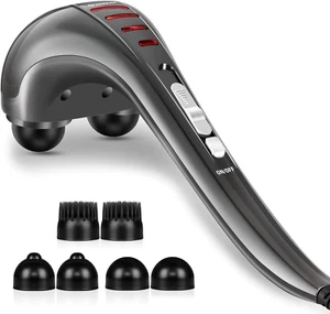 Handheld Neck Back Massager for Pain Relief Deep Tissue, Electric Double Head Pe - Picture 1 of 12