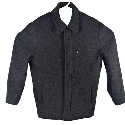 Calvin Klein Wool Cashmere Jacket Peacoat Mens Small Gray Over Coat Quilted - Image 1 of 4