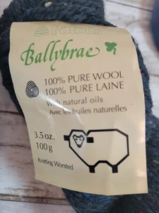 Patons Ballybrae Knitting Worsted Wool Yarn Black Forest Tweed 3.5 oz. Lot of 5 - Picture 1 of 8