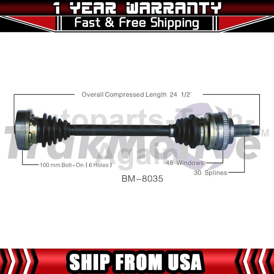 Eje CV trasero izquierdo TrakMotive 1 para BMW 325xi 2001-2005 BMW 330i Foto 1 de 1