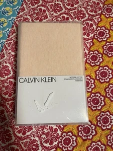 Calvin Klein Pillowcase Pink Cotton Blend New - Picture 1 of 4