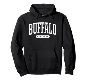 Buffalo Hoodie Sweatshirt College University Style NY USA Pullover Hoodie - Picture 1 of 2