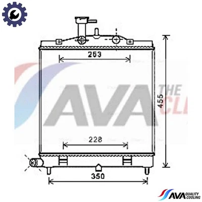 RADIATOR ENGINE COOLING KA2172 FOR KIA G4HE/G4HC 1.0L G4HG 1.1L 4cyl MORNING I - Image 1 of 4