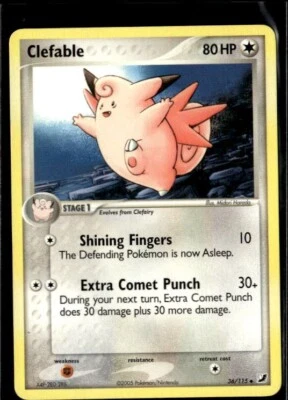 2005 EX Unseen Forces 36/115 Clefable - Image 1 of 2