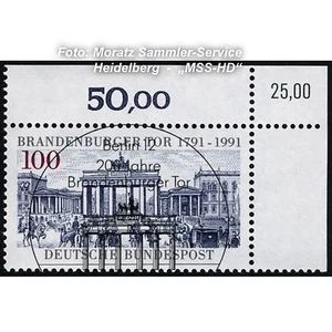 KBWZ Bund 1492, Sonderstempel BERLIN, Brandenburger Tor (08.01.1991) - Picture 1 of 1