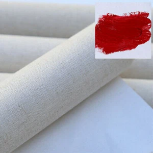 UK STOCK Tela Fine Lino Misto Vuoto Pittura Materiale Arte Fornitura per Fai da Te Nuovo - Foto 1 di 8