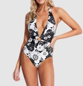 SEAFOLLY Summer of Love NEW One Piece Swimsuit Floral Print Size AU 8 RRP $169