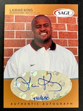 1999 SAGE #A28 Lamar King /650 AUTO Bronze Saginaw Valley State Cardinals