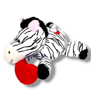 Animal Adventure Valentine Zebra Plush Holding Red Heart Clean Soft 11" - Picture 1 of 7