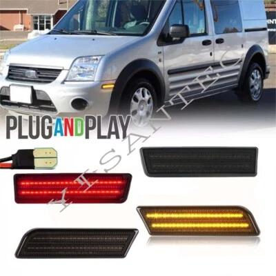 4X Front & Rear LED Side Marker Lights For 2010 2011-2013 Ford Transit Connect Foto 1 de 4