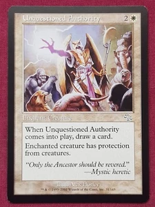 Magic The Gathering JUDGMENT UNQUESTIONED AUTHORITY white card MTG - Picture 1 of 2