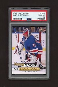 2019-20 Upper Deck Canvas Young Guns #C214 Igor Shesterkin PSA 10