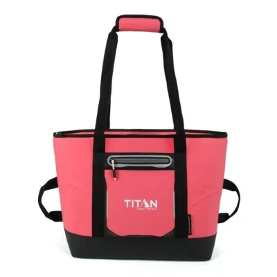 Titan Arctic Zone 30 Can/20 Quart Insulated Tote Cooler Bag Coral Reef Pink