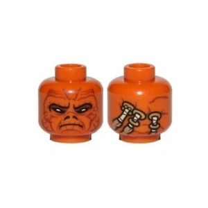 LEGO - Minifig, Head Weequay Red Facial Lines, White Eyes, Black Nostrils, Frown - Picture 1 of 1