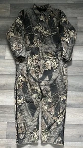 Vintage Wolf Mountain Mossy Oak Camo Insulated Coveralls Mens 2XL XXL USA - Picture 1 of 8