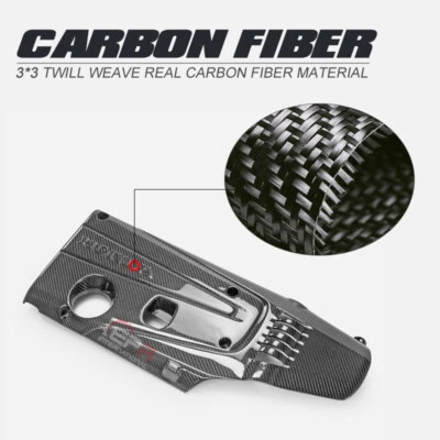 For Civic Type R FK8 Glossy Carbon Fiber Engine Cover Tuning Part - Image 1 of 4