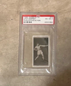 1928 Jack Dempsey Ogdens LTD Pugilists in Action #15 PSA Graded 4 VG-EX - Picture 1 of 2