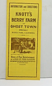 Knott's Berry Farm vintage tousist tri-fold info sheet.  - Picture 1 of 5