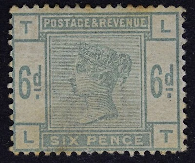 GB SG194 QV 1883 6d тускло-зеленый, LT, смонтированный новом - Изображение 1 из 2