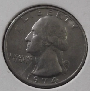WASHINGTON 1974 QUARTER DOLLAR. LIBERTY/ IN GOD WE TRUST/E PLURIBUS UNUM !!! - Picture 1 of 2