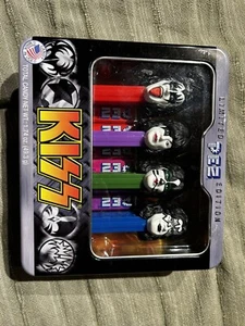 KISS Limited Edition PEZ Candy Dispenser Set in Tin Gift Box Sealed - Picture 1 of 9
