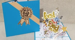 3D Pop up FATHER'SDAY card. "BEST DAD EVER", Blank card, for  DAD. - Picture 1 of 4