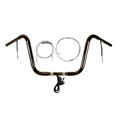 Kit de manillar precableado 1 1/4" negro 12" Harley Road King 2014-2016 con ABS Foto 1 de 2