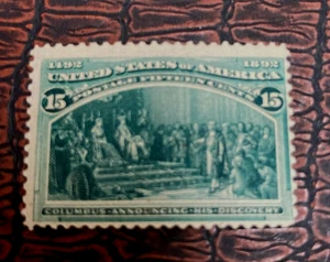 KAPPYSTAMPS USA #238 15c COLUMBIAN UNUSED DISTURBED GUM NO THINS H236 - Picture 1 of 2