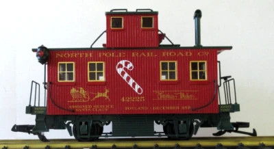 ARISTO CRAFT CHRISTMAS BOBBER CABOOSE 42225 - North Pole Rail Road - Image 1 of 4