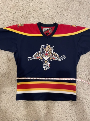 Vintage Pro players Florida Panthers Alternate Navy Broken Stick Hockey Jersey Cover