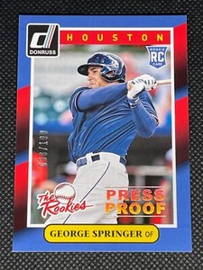 2014 Panini Donruss George Springer RC The Rookies Press Proof /199 #32