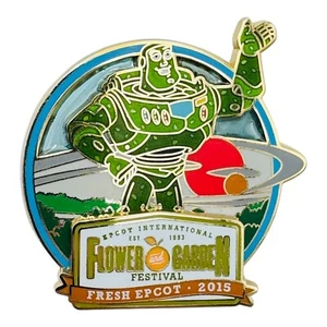 Disney 2015 Epcot Flower & Garden Festival Pin Buzz Lightyear Tomorrowland - Picture 1 of 12