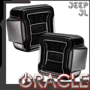 Oracle Lighting Black Series Led Tail Lights For 2018-2023 Jeep Wrangler JL - Foto 1 di 5