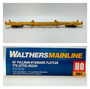 HO Walthers 910-5310 60' Pullman Standard Flatcar Trailer-Train TTX VTTX 92341 - Picture 1 of 12