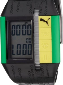 Puma Access Digital Watch Black/Yellow/Green Dial Unisex PU910501010 RARE NEW - Picture 1 of 22