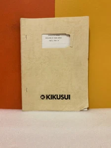 Kikusui Z1-701-020 Regulated DC Power Supply Pad-L, Type IV Instruction Manual - Picture 1 of 2