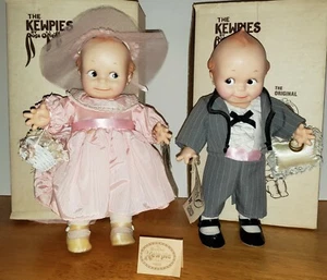 Vtg Kewpie Dolls Plastic Flower Girl Ring Bearer #2184 #2185 Wedding O'Neil Box - Picture 1 of 11