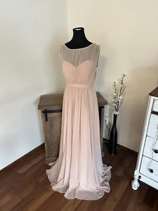 Jenny Yoo Vivienne Desert Rose luxe Chiffon Bridesmaid Dress - Size 12 - Picture 1 of 8