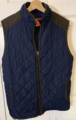 Coleman 男式 S 码背心绗缝户外野营远足蓝色夹克无袖 — 第 1/4 张图片