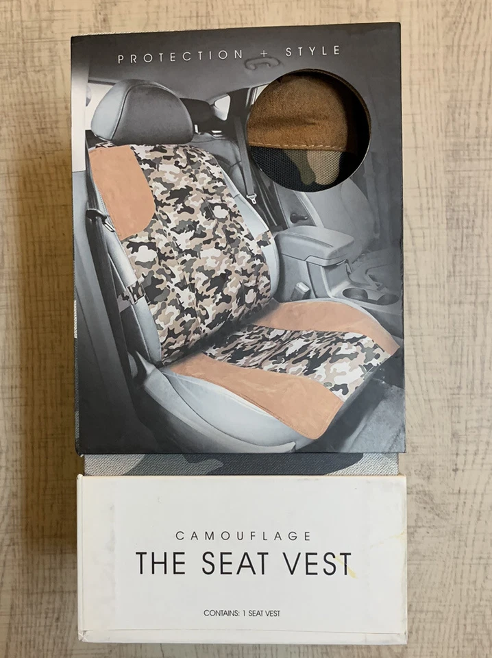 Chaleco de asiento camuflaje de ajuste universal PILOT Automotive SC-573 para SUV, autos, camionetas-NUEVO EN CAJA Foto 1 de 4