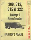 GEHL 309,312,315,322 SCAVENGER II MANURE SPREADER OPERATOR'S MANUAL 903868 (760)