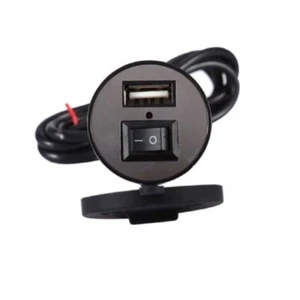 Presa moto 12V 5V usb interruttore caricabatteria manubrio impermeabile scooter - Foto 1 di 8
