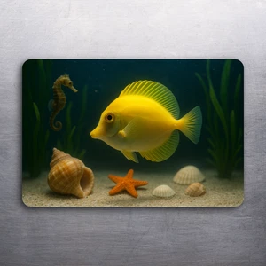 3x2 Aquarium Yellow Tang Seahorse Fridge Refrigerator Car Cabinet Magnet - Picture 1 of 1