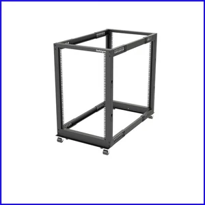 Durable 19inch 18U Adjustable Depth Server Rack with Casters and Leveling Feet - Picture 1 of 8
