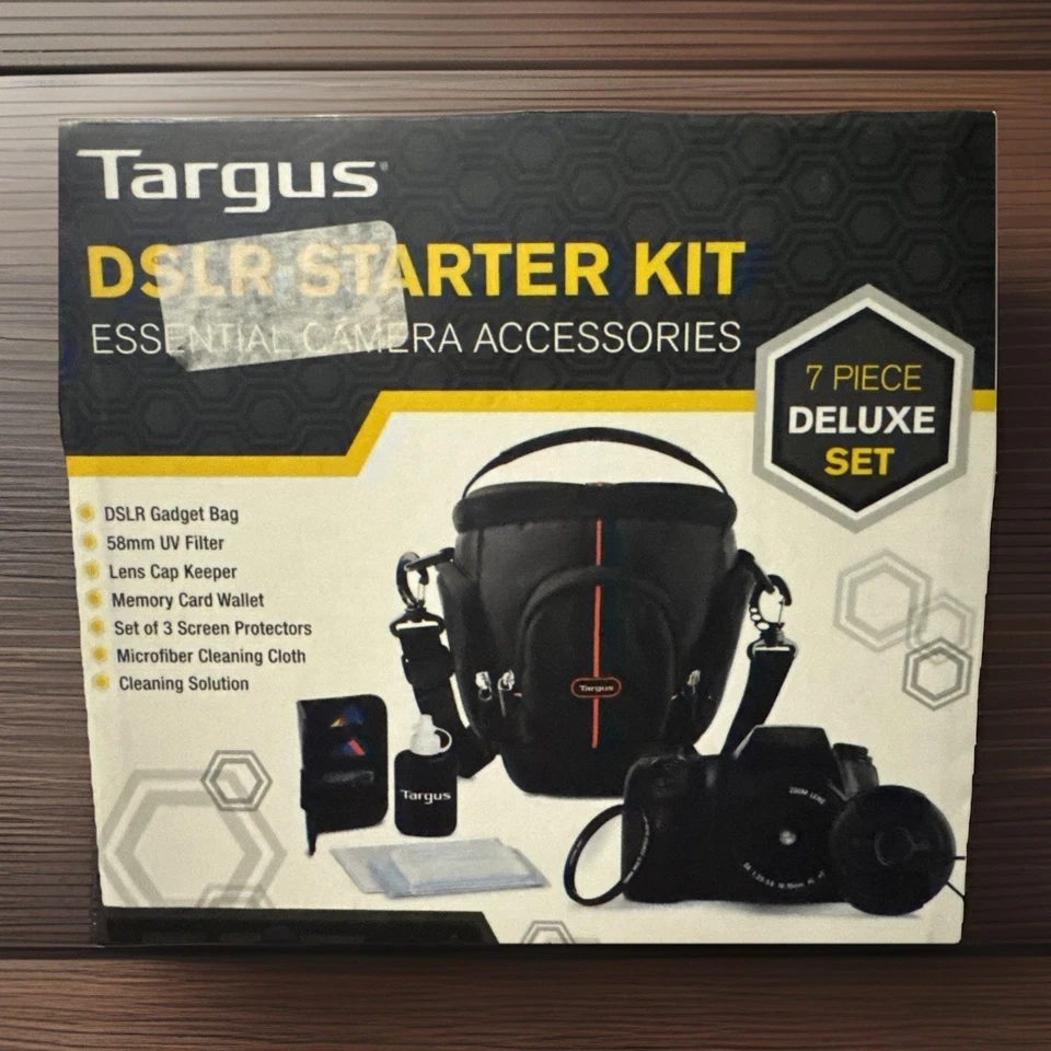Kit de inicio Targus DSLR - Accesorios para cámara, filtro UV de 58 mm, bolsa para gadgets Foto 1 de 4