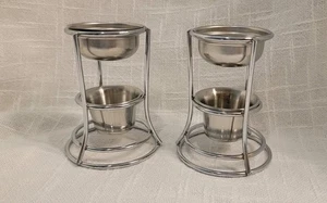 Pair Butter Warmers Melter Seafood Lobster Crab Kitchen Stainless Entertain 5.5" - Picture 1 of 8