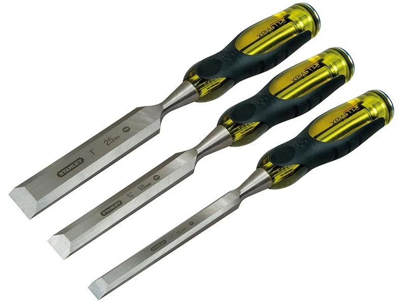 Stanley Tools - Cincel de borde biselado FatMax con juego de 3: 12, 18 y 25 mm Foto 1 de 1