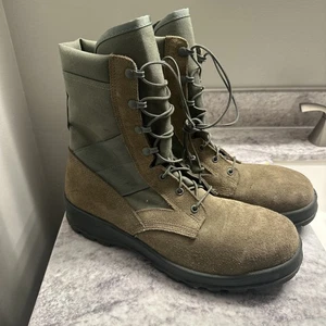 Vibram taktische Kampfstiefel beige hellbraun Schnürung Militär Armee Arbeit Herren Größe 13 - Bild 1 von 7